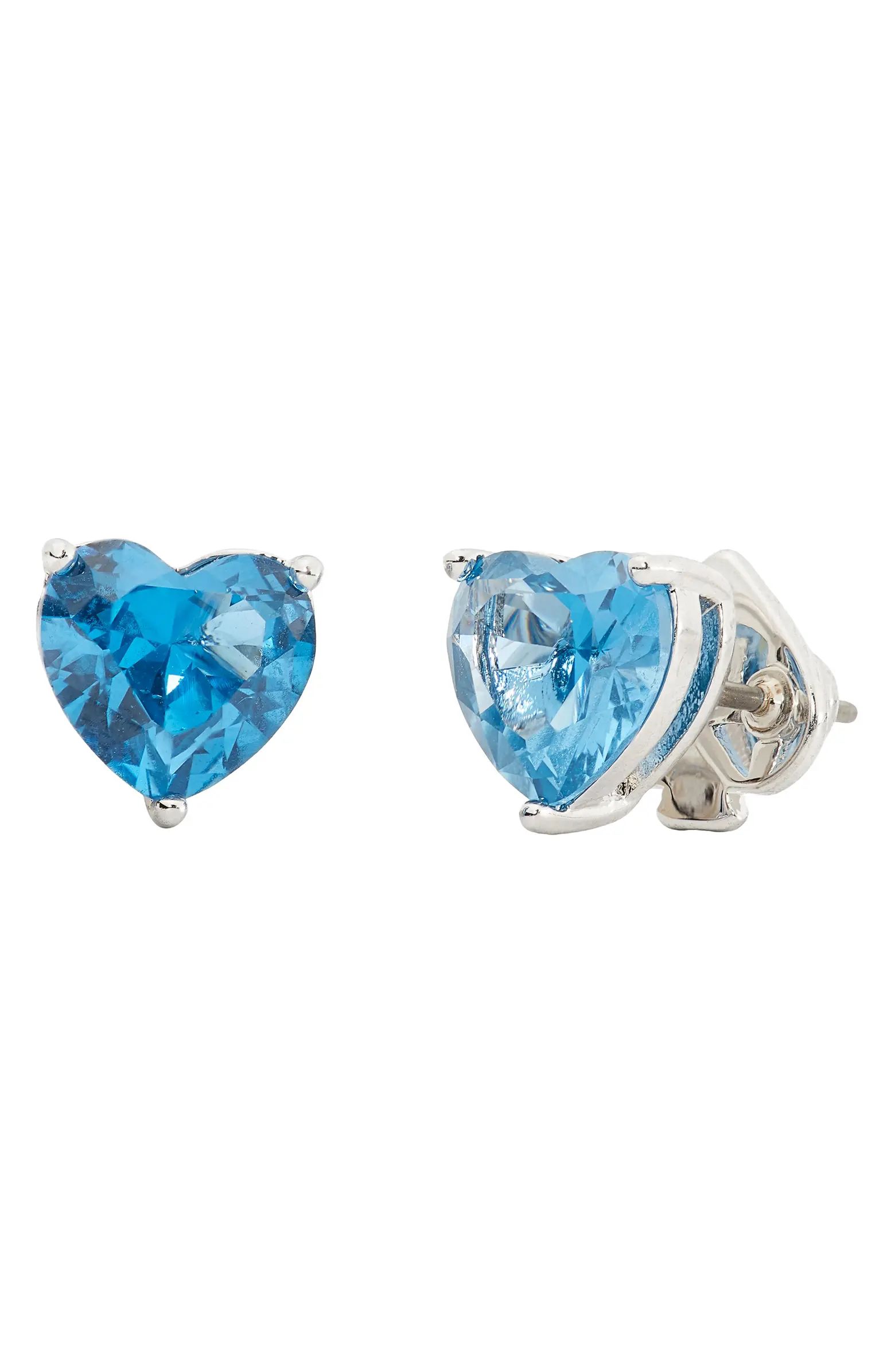 kate spade new york my love cubic zirconia heart stud earrings | Nordstrom | Nordstrom