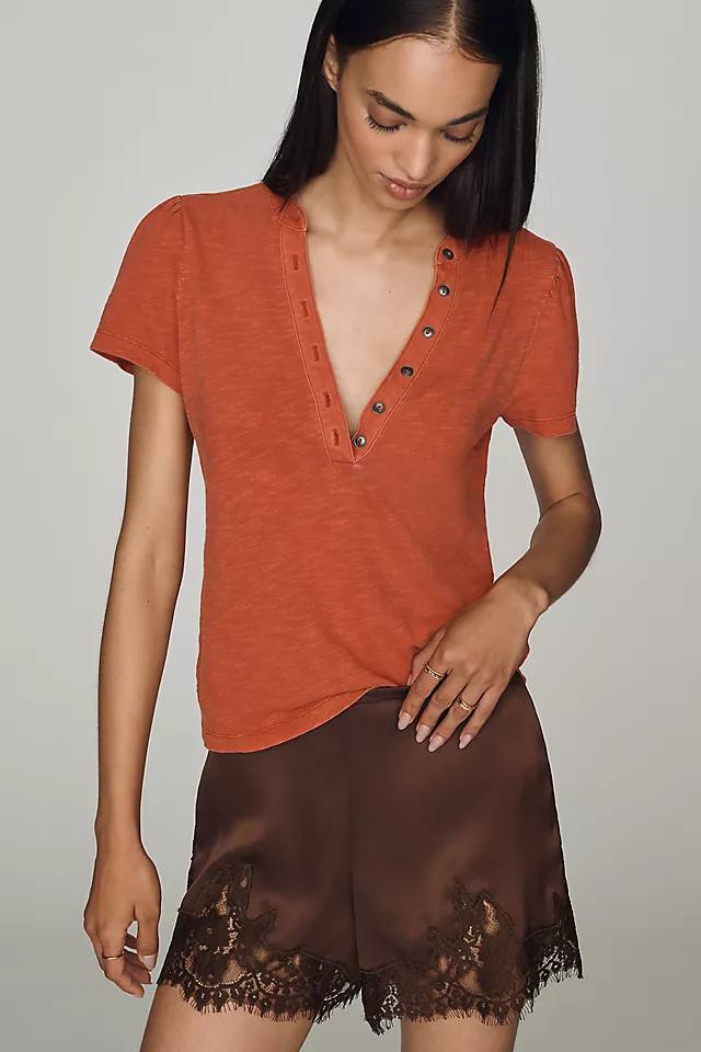 Meadow 100% Cotton Henley Tee | Anthropologie (US)