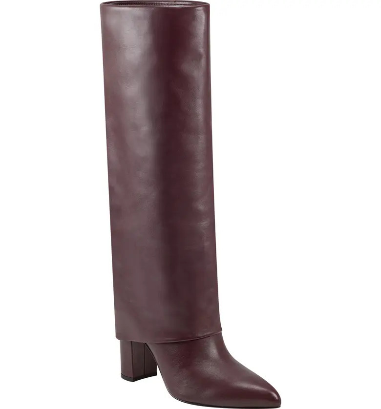 Marc Fisher LTD Leina Foldover Shaft Pointed Toe Knee High Boot (Women) | Nordstrom | Nordstrom