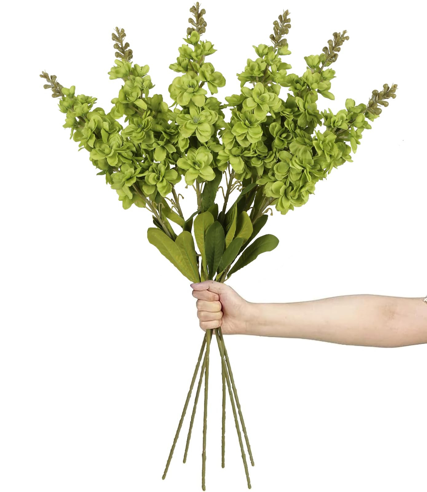 IPOPU Delphinium Artificial Flowers Green Snapdragon Flowers 6 PCS Antirrhinum Artificial Snapdra... | Amazon (US)