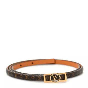 LOUIS VUITTON Monogram Dauphine 25mm Reversible Belt 85 34 Cream