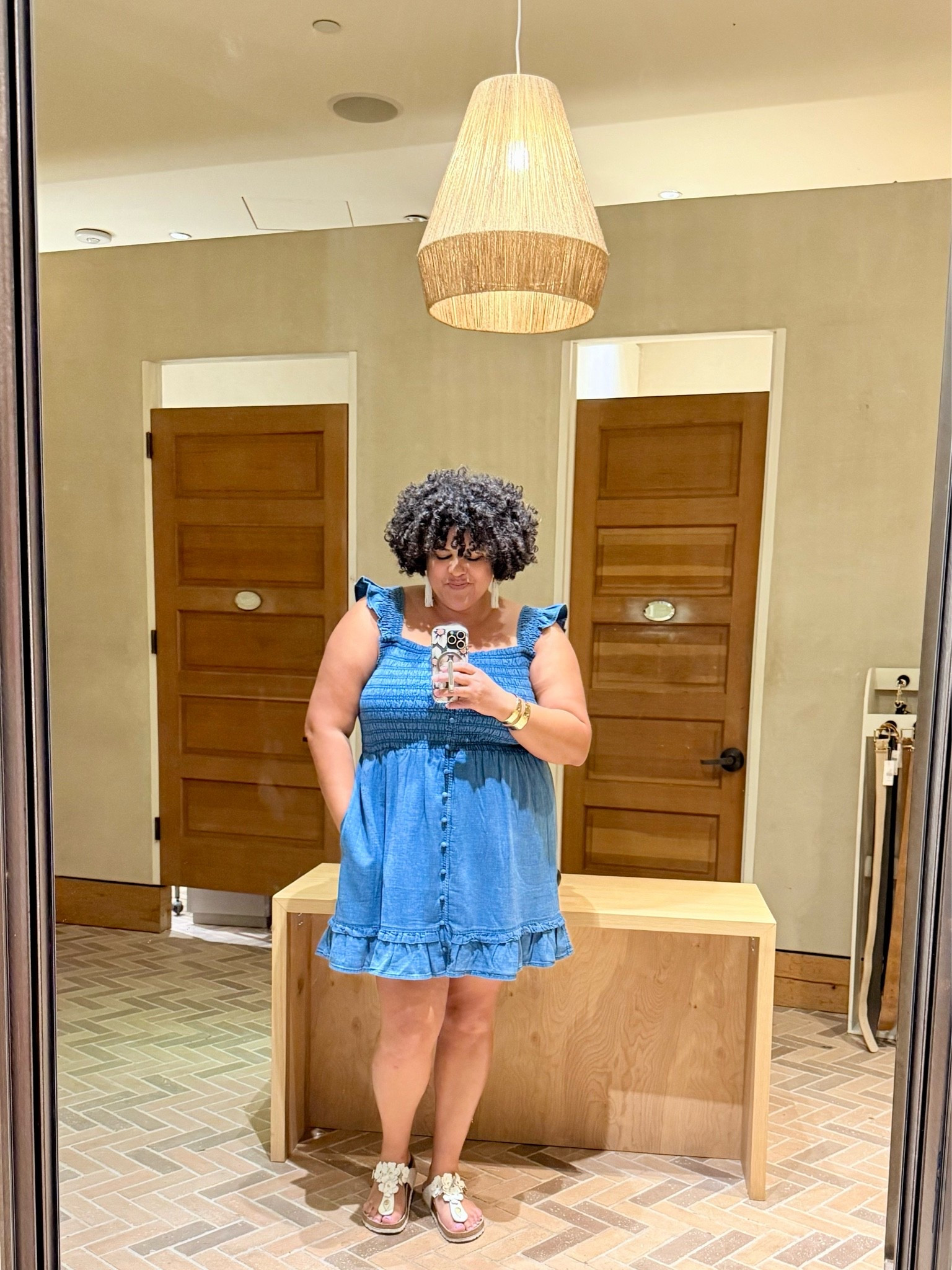 Adorable little denim dress that is an extra 50% off as part of the @Anthropologie sale on sale!