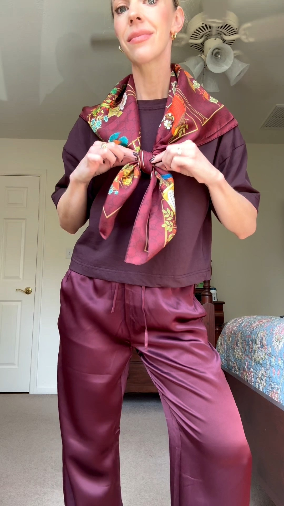 Burgundy tee styled two ways for early fall - casual and date night or workwear looks

#LTKOver40 #LTKSeasonal #LTKWorkwear