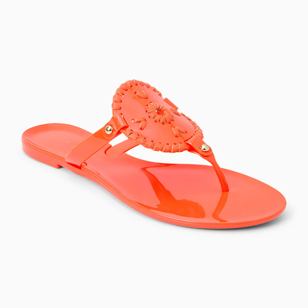 Jack Rogers Collins Jelly Medallion Flip-Flop | PVC | Flame | Jack Rogers