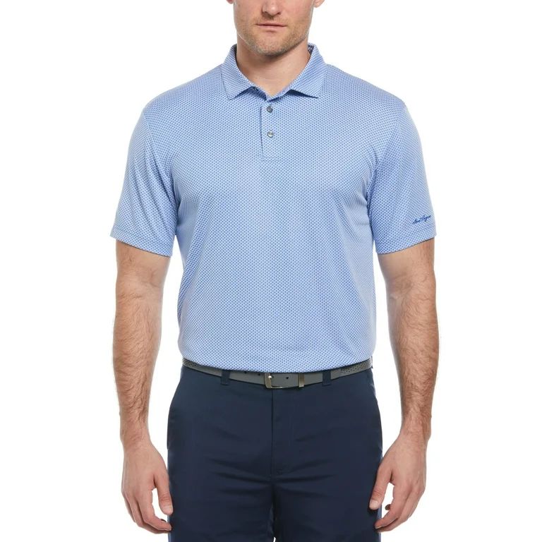 Ben Hogan Men's and Big Men’s Birdseye Geometric Print Jacquard Golf Polo Shirt, up to Size 5XL | Walmart (US)