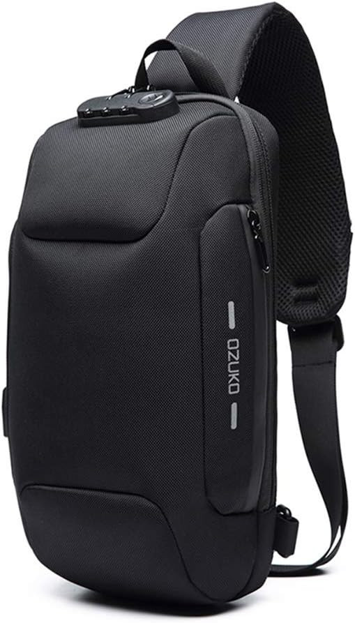 ZUK Anti Theft Sling Bag Shoulder Crossbody Backpack Waterproof Chest Bag with USB Charging Port ... | Amazon (US)