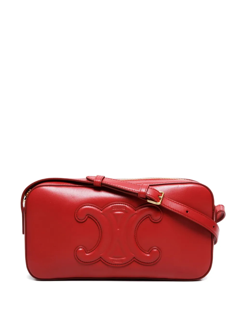 Celine Pre-Owned 2020-2024s Triomphe Shoulder Bag | Red | FARFETCH UK | Farfetch Global