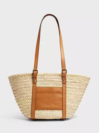 Gerard Darel Colette Palm Shopper Bag, Natural | John Lewis (UK)