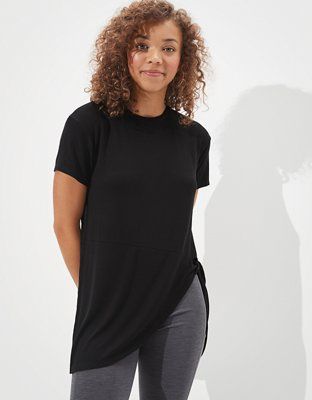 AE Asymmetrical Crew Neck T-Shirt | American Eagle Outfitters (US & CA)