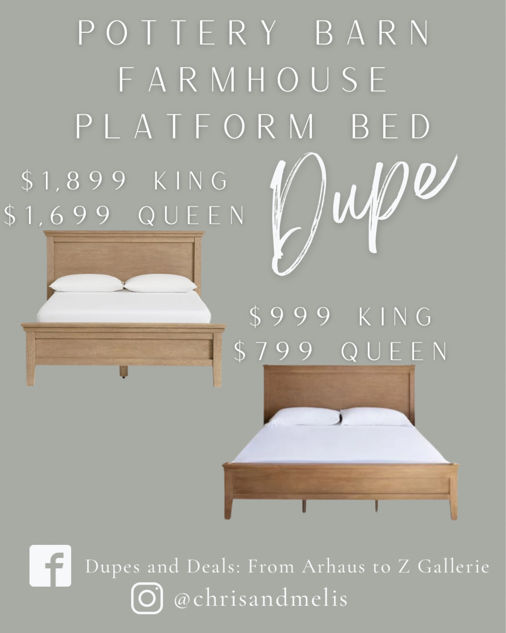 The Pottery Barn Farmhouse Platform bed dupe is in stock for both the King and Queen sizes!

Bed frame, bedroom designs bedroom furniture. 


#LTKhome #LTKsalealert