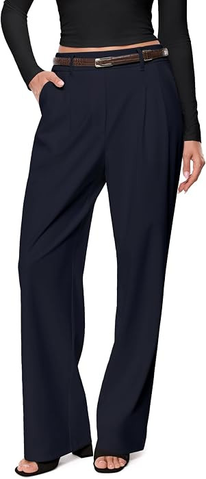 INLYRIC Women's Wide Leg Dress Pants Pull On | Amazon (US)