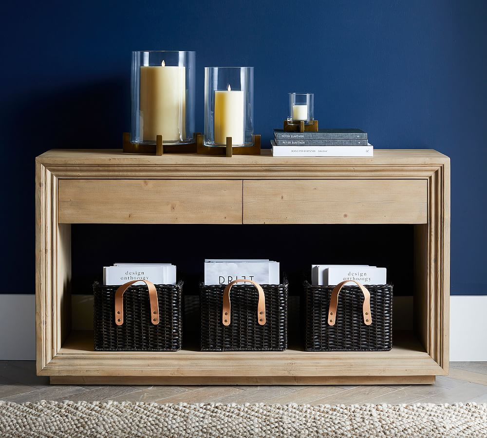 Brooks Cross Bar Hurricane Candle Holder | Pottery Barn (US)