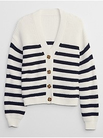 Shaker-Stitch V-Neck Cardigan | Gap Factory