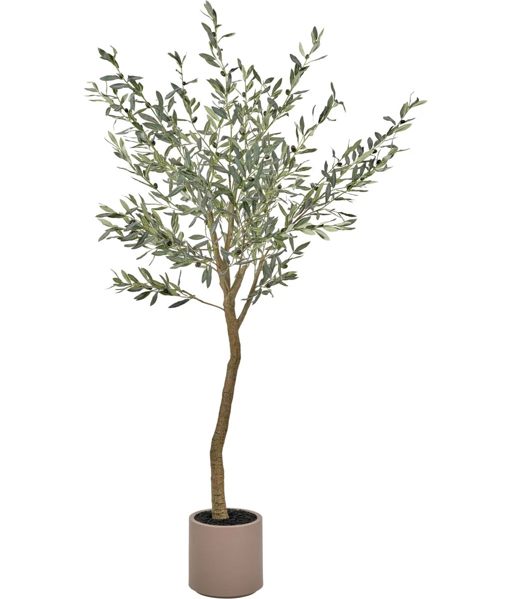 210cm Faux Tree in Cement Pot | Wayfair UK