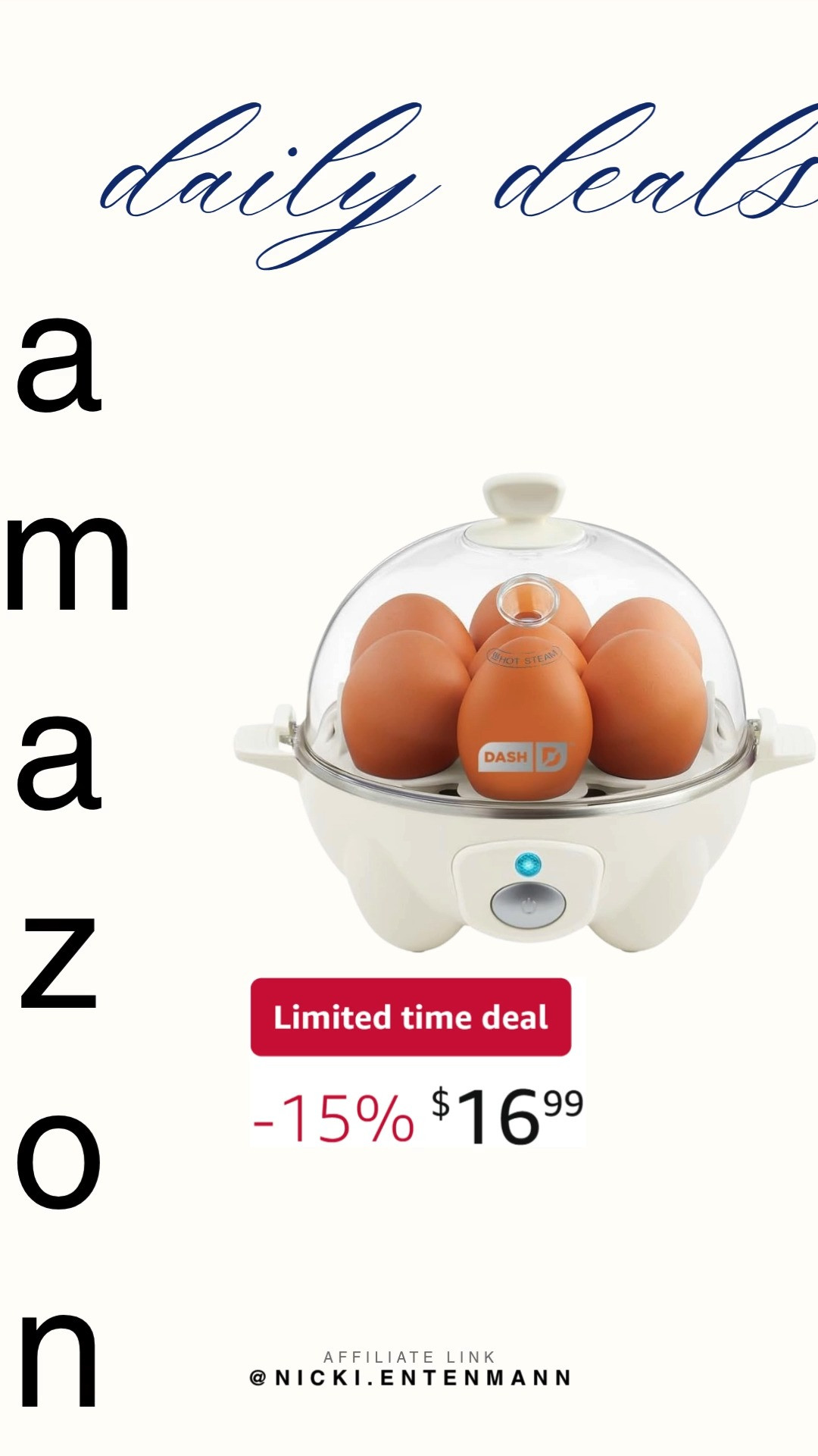 Cook eggs your way with Dash Rapid Egg Cooker built for convenience and speed. From soft boiled to poached, enjoy perfectly cooked eggs every time with minimal effort in minutes. #dasheggcooker #eggcooker #kitchenappliances #homeessentials #breakfastideas #quickmeals #kitchenfinds #salealert #shoppingdeals #modernliving 🍳⏱️🥚 

 #LTKfoodie #LTKHome #LTKSaleAlert