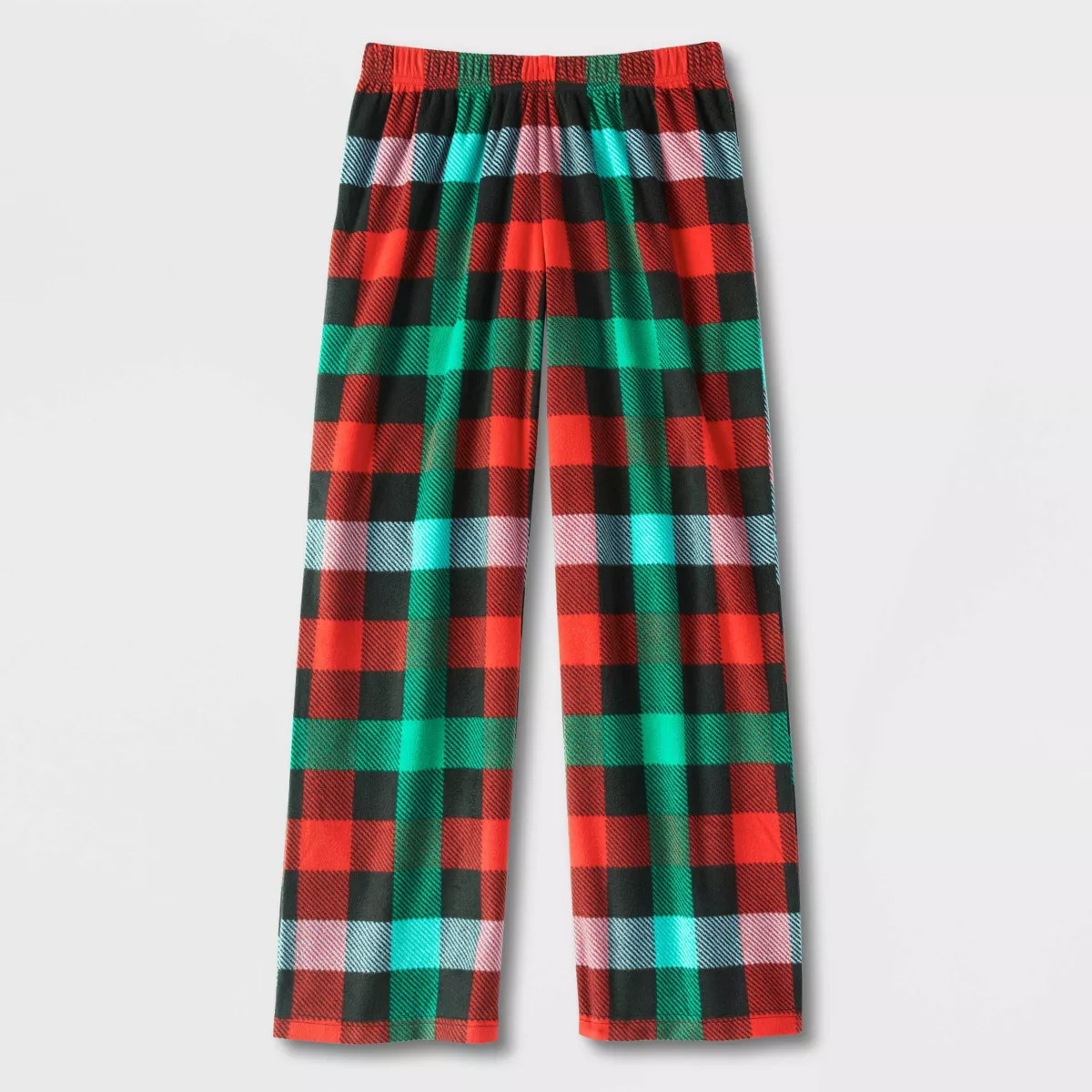 Kids' Buffalo Check Fleece Matching Family Pajama Pants - Wondershop™ Green/Red/Black | Target