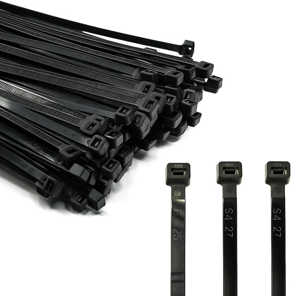 ERKO Cable Ties, Black, 200 x 4.8 mm, Set of 100, UV-Resistant, for Cable Management, Gardening, ... | Amazon (DE)