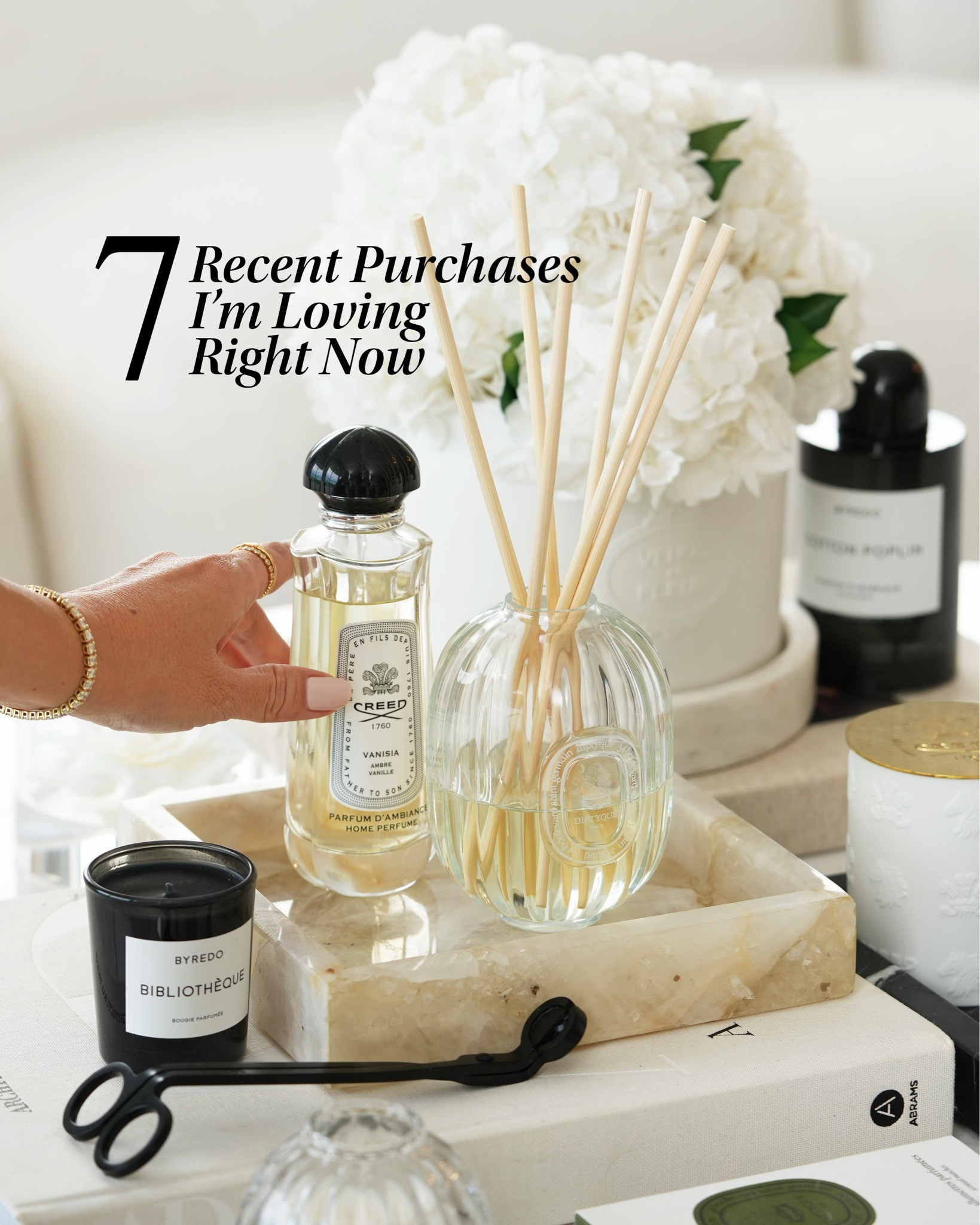 7 recent purchases I've been loving lately. Added a few new things to my home that really elevate the everyday. I've also been trying a few new hair accessories and brushes (LOVE!). Swipe through for my go-to neutral lip combo, favorite sunscreen of the moment and more.

Comment EDIT to get links and all the details. 

Celine pouches not linked but available directly on their website or boutiques.