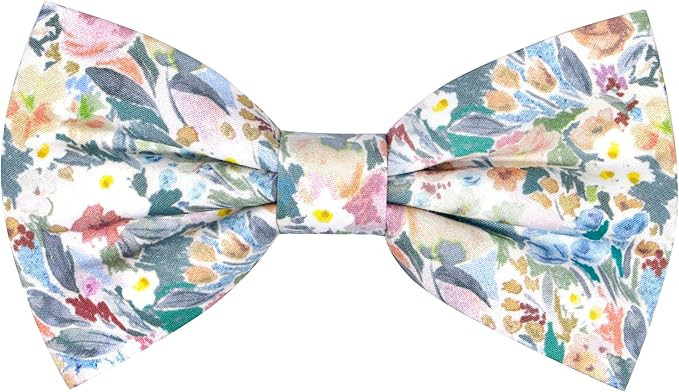 Mens Cotton Floral Pre-tied Bowtie Flower Pattern Bow Tie for Wedding Groomsmen Party | Amazon (US)