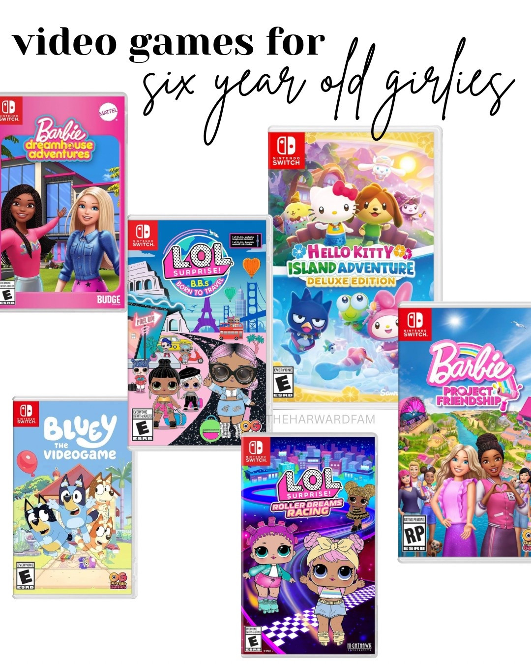 Looking for the best Nintendo Switch games for girls ages 5-8? 🩷 These are our top picks that are fun, family-friendly, and perfect for younger kids! Whether they love creativity, adventure, or cozy games, there’s something here they'll love. Save this for birthday or holiday gift ideas! 🎮✨

#SwitchGamesForKids #NintendoSwitchGirls #KidsGamesAges5to8 #FamilyFriendlyGames #BestSwitchGames #GiftIdeasForGirls #ScreenTimeApproved #CozyGamesForKids

#LTKKids #LTKSaleAlert #LTKFamily