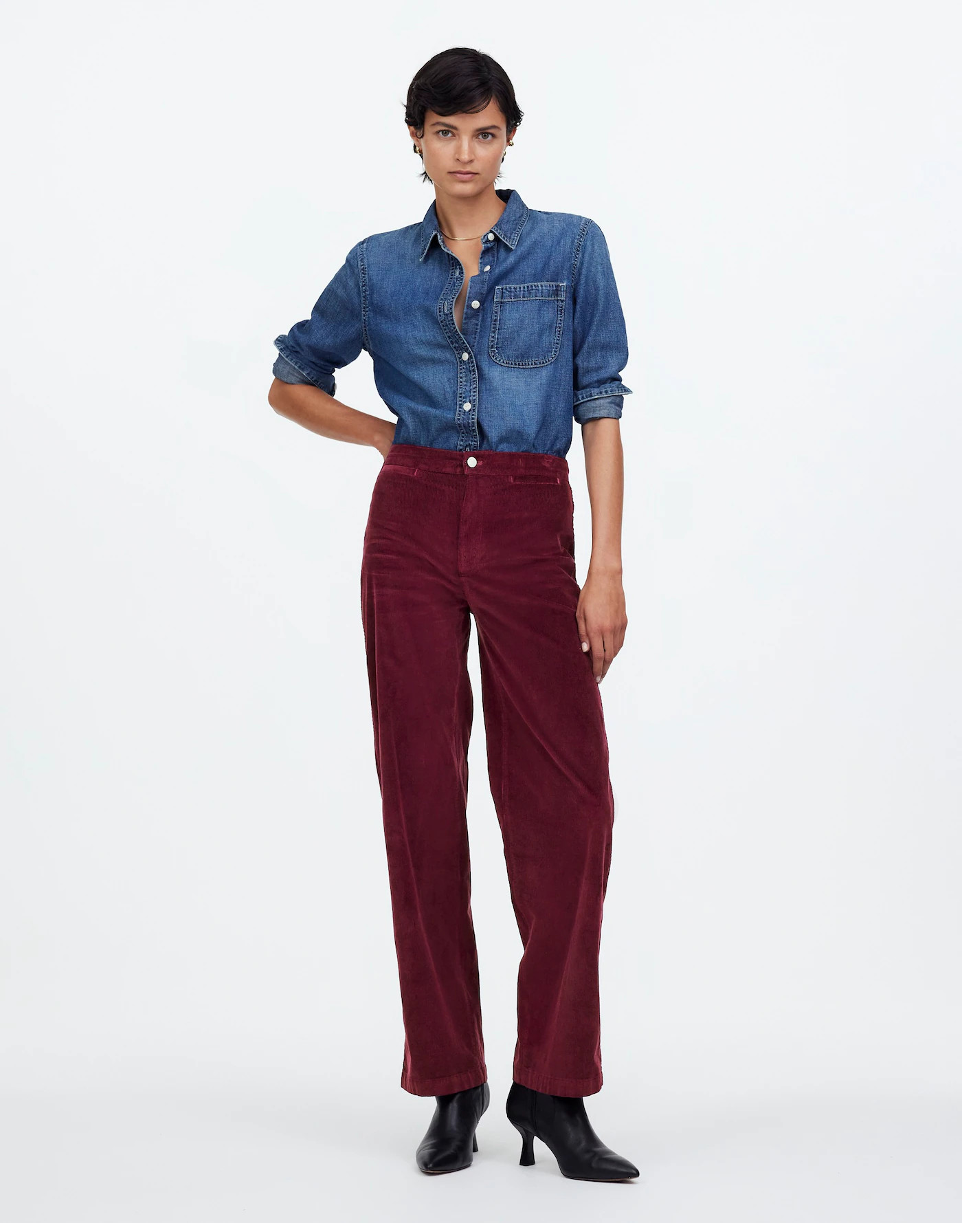 The Emmett Wide-Leg Pant in Corduroy: Welt Pocket Edition | Madewell
