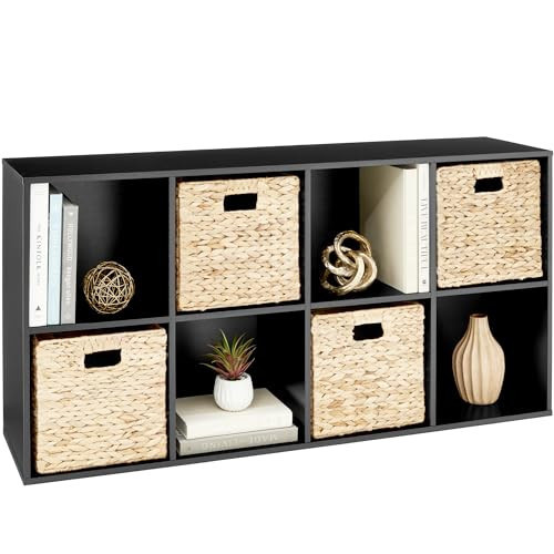 Best Choice Products 8-Cube Storage Organizer, 11in Shelf Opening, Bookcase, Display Shelf, Customizable w/ 3 Removable Back Panels – Black | Amazon (US)