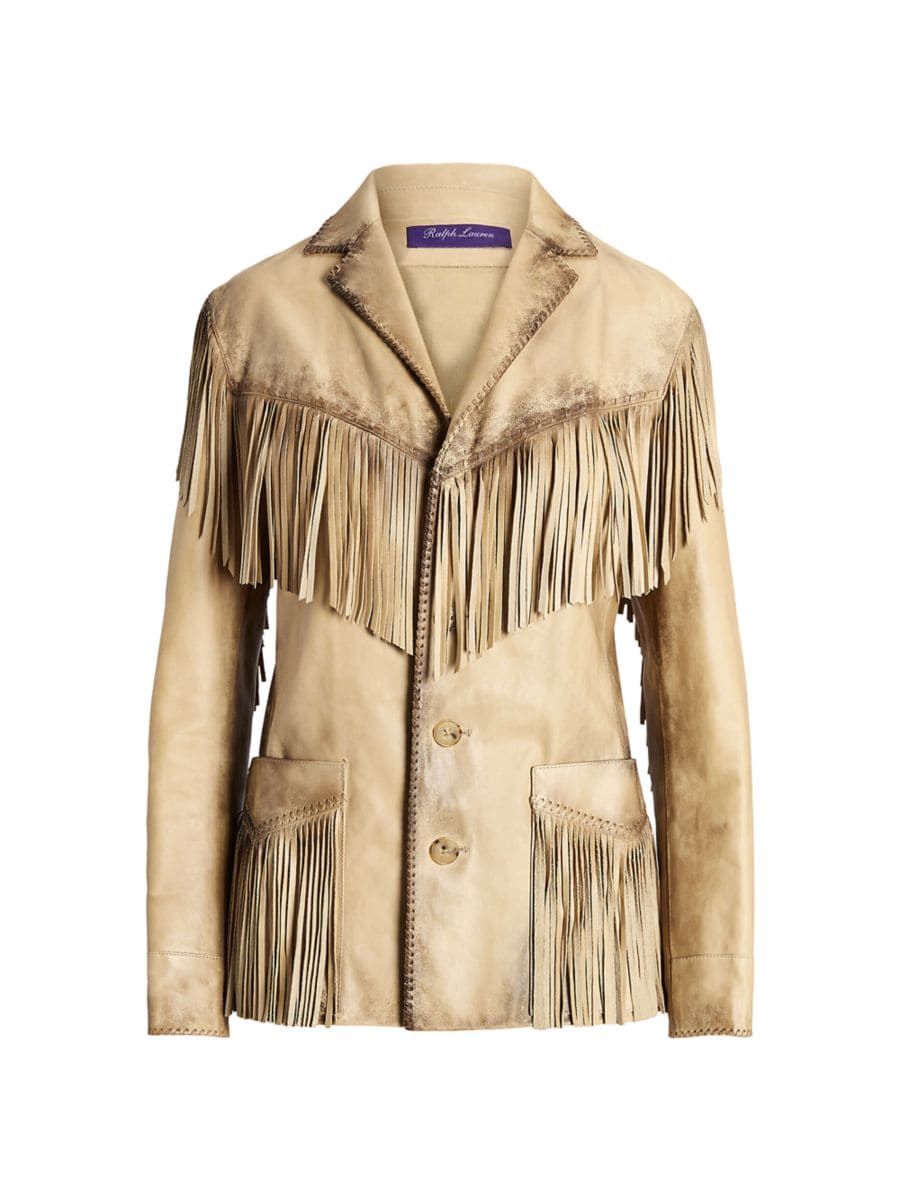 Bryleigh Fringe Calfskin Leather Jacket | Saks Fifth Avenue