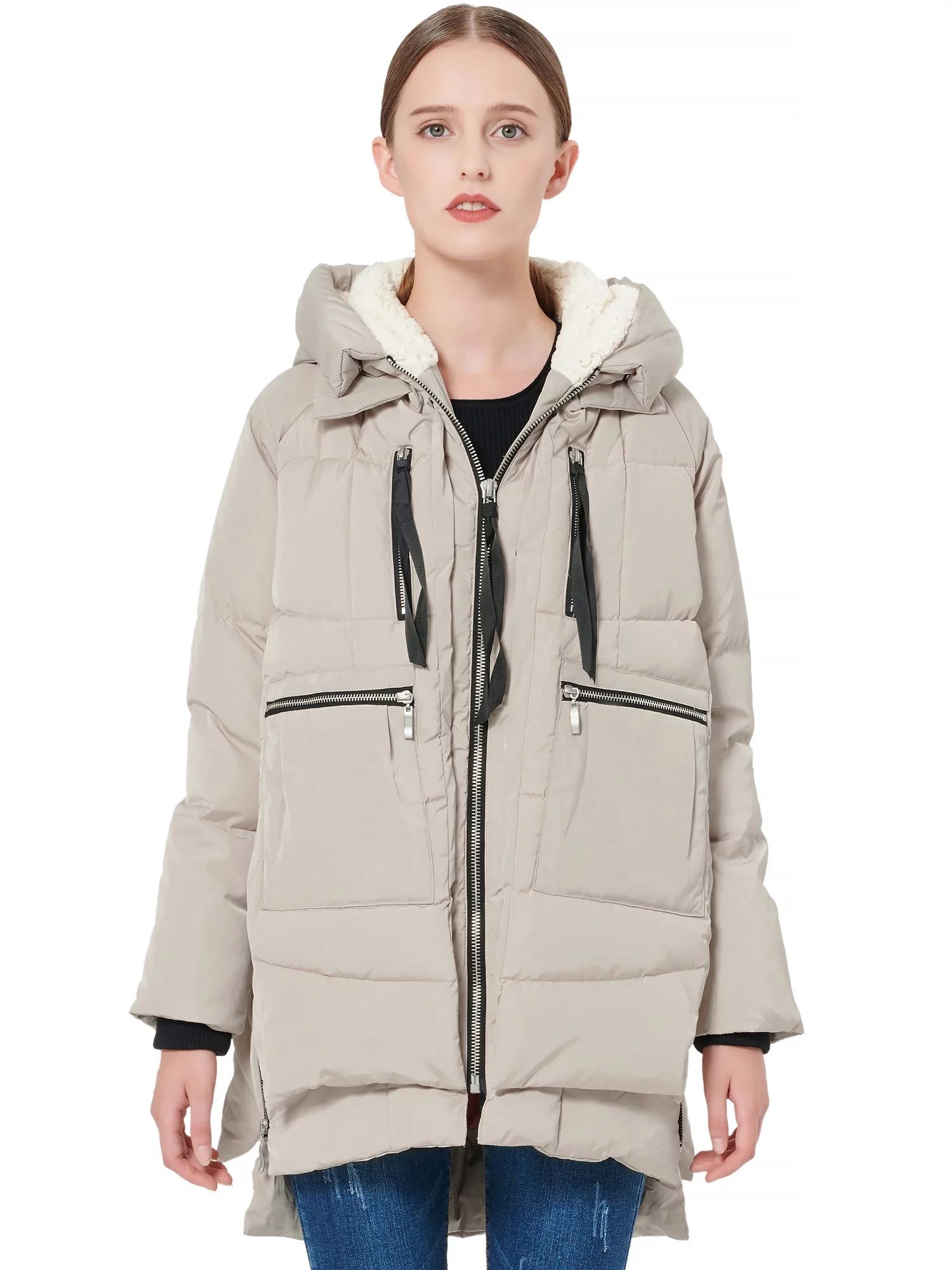 Orolay Women Winter Coat Warm Thickened Puffer Mid Length Down Jacket for Female | Walmart (US)