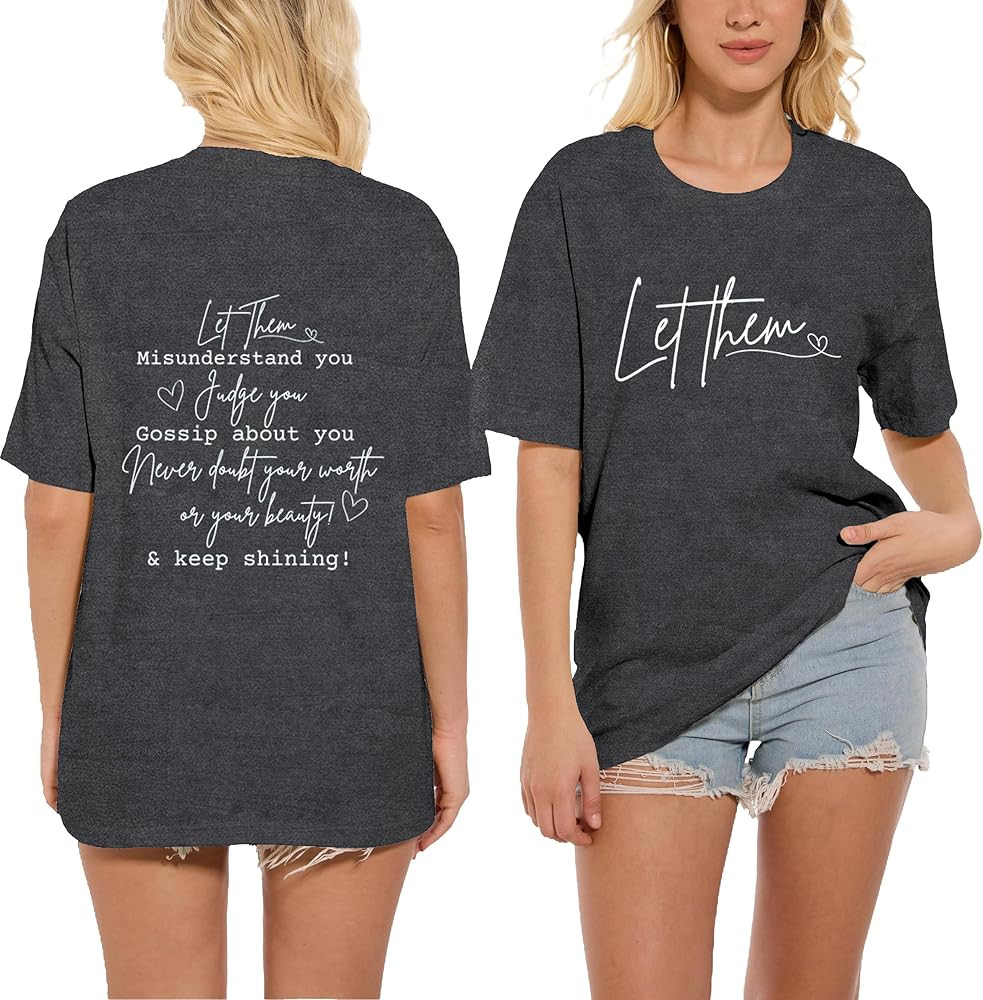 LBP Let Them Shirt for Women Mental Health T-Shirt Inspirational Tees Motivational Tops | Amazon (US)