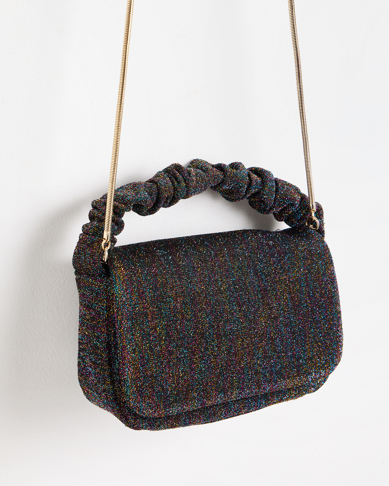 Viv Black Glitter Clutch Bag | Oliver Bonas | Oliver Bonas (Global)
