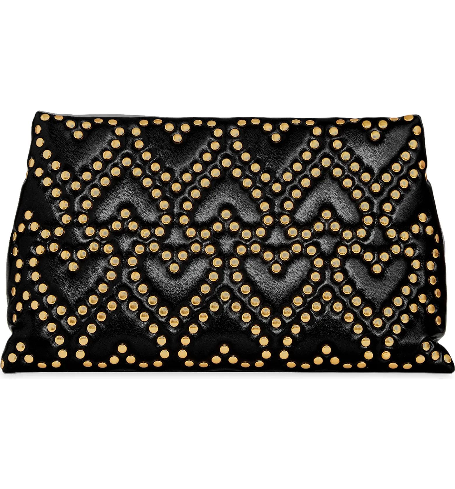 Rebecca Minkoff Heart Stud Pillow Quilted Faux Leather Clutch | Nordstrom | Nordstrom