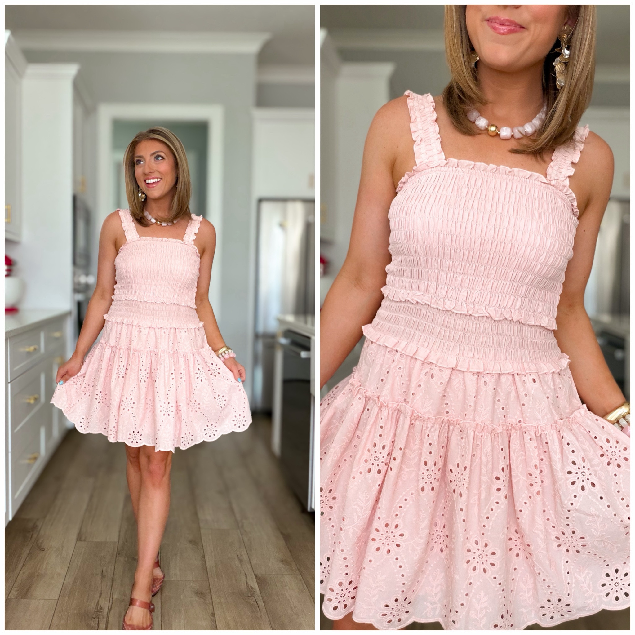 This might be the cutest Walmart dress I’ve found lately! 💕 The smocked bodice, ruffle straps, and eyelet details give this dress such a feminine and elevated look. It feels like a boutique find without the boutique price tag.

Perfect for brunch dates, baby showers, vacations, summer events, or simply when you want to wear something cute and comfortable. The fit is flattering and the details are absolutely adorable.

#WalmartFashion #WalmartStyle #WalmartFinds #PinkDress #EyeletDress #AffordableFashion #SummerStyle #VacationStyle #MomFashion #FeminineStyle #DressObsessed #WalmartNewArrivals #AffordableStyle #FashionOver30

#LTKootd #LTKPetite