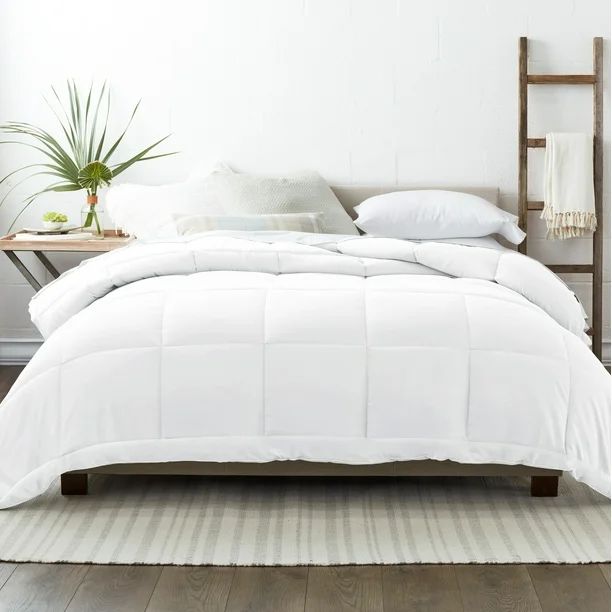 White All Season Alternative Down Comforter, King/Cal King, by Noble Linens - Walmart.com | Walmart (US)