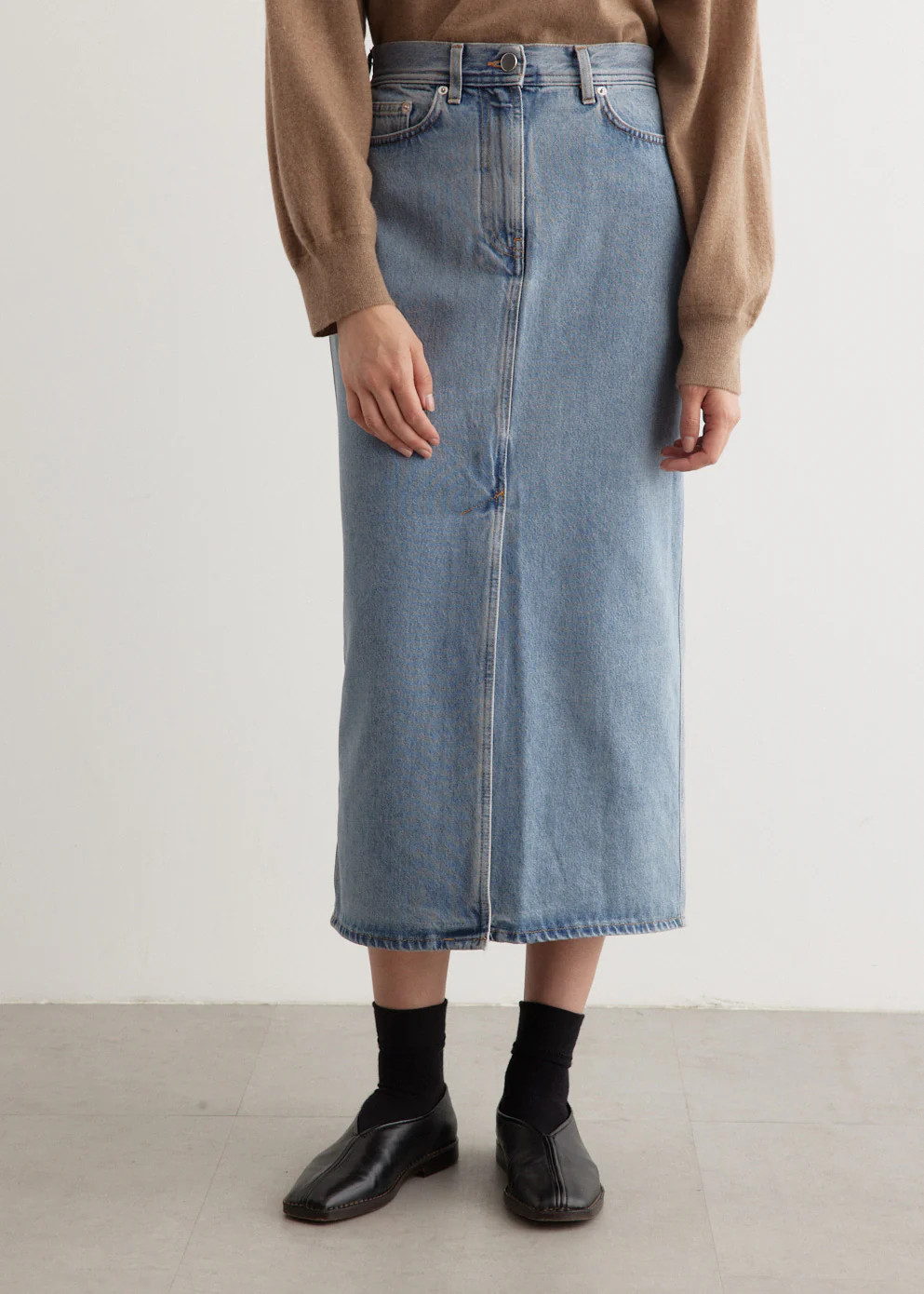 Rona Long Denim Skirt | Incu