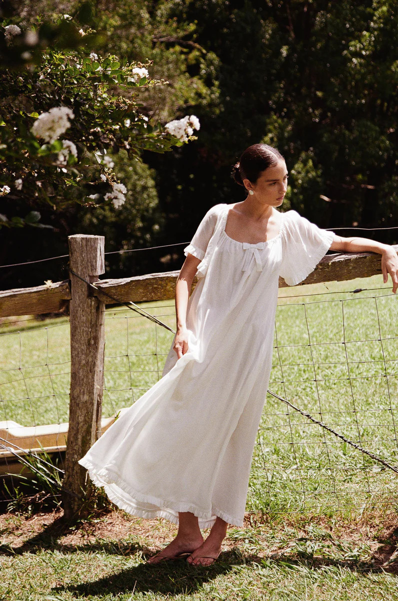 Betty Nightie - Long - Lyocell Batiste - Off White | Piyama US