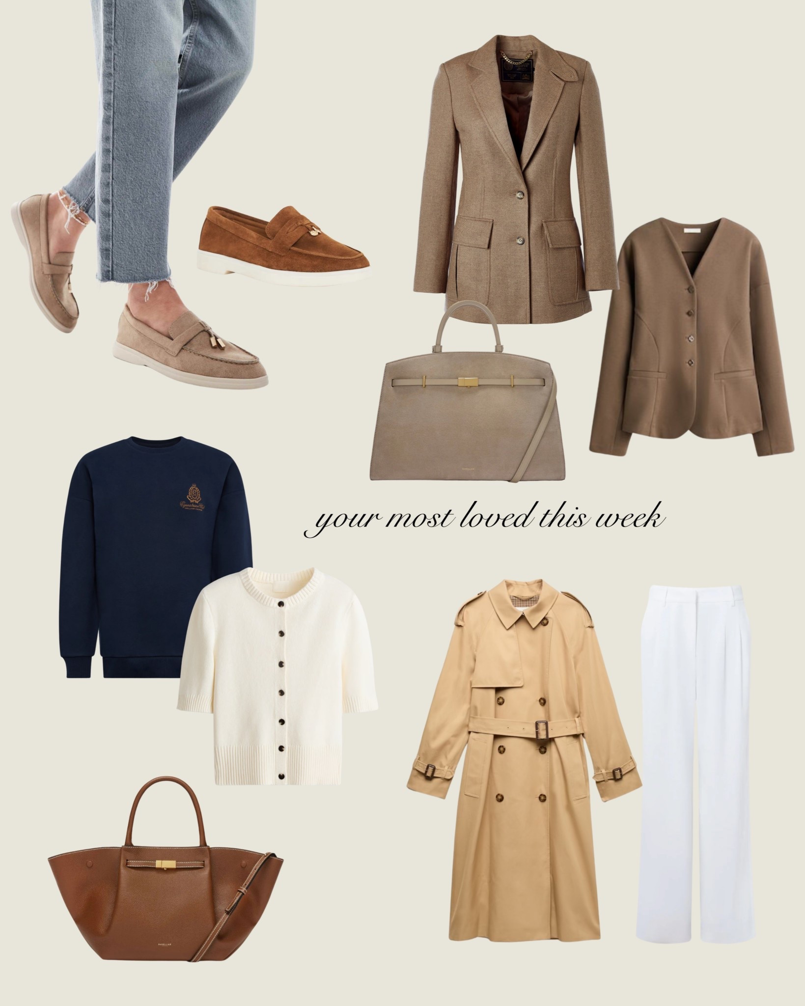Your most loved this week 🤍 

spring staples, trench coat, spring shoes, spring handbags

#LTKspring #LTKspringtrends #LTKuk