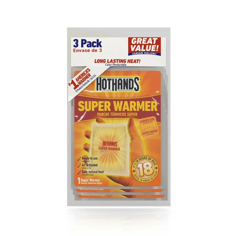 HotHands Large Body & Hand Super Warmers, 3-Pack | Walmart (US)