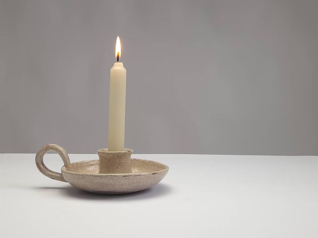 Handmade Ceramic Candle Holder - Etsy | Etsy (US)