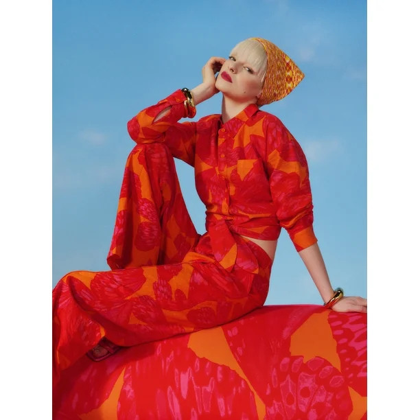 Scoop Women's High Waist Pleated Wide Leg Pant | Walmart (US)