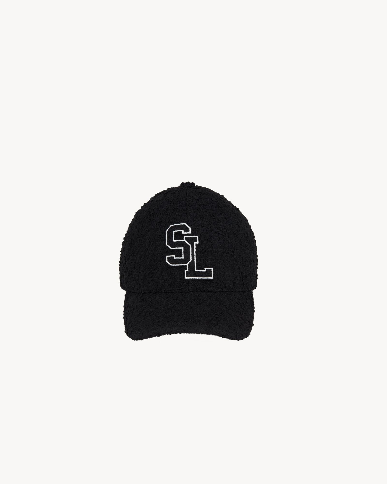 sl baseball cap in bouclé tweed wool | Saint Laurent Inc. (Global)