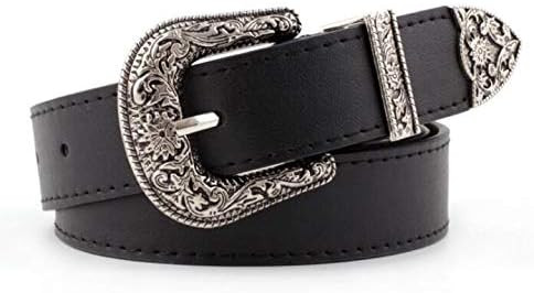 INOGIH Adjustable-Vintage-Western-Cowboy-Belt Women Men - Cowboy-Style Engraved-Buckle Belt for J... | Amazon (US)