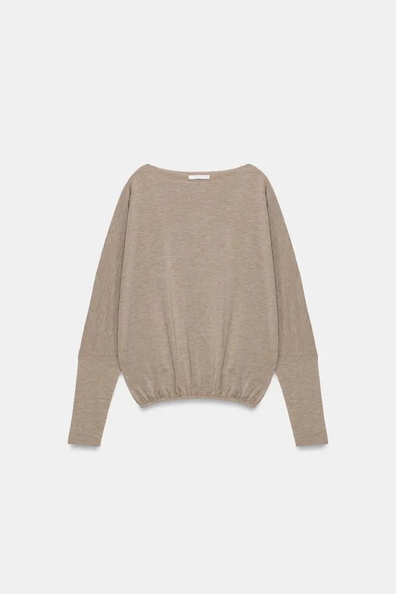ELASTICIZED HEM T-SHIRT | Zara US