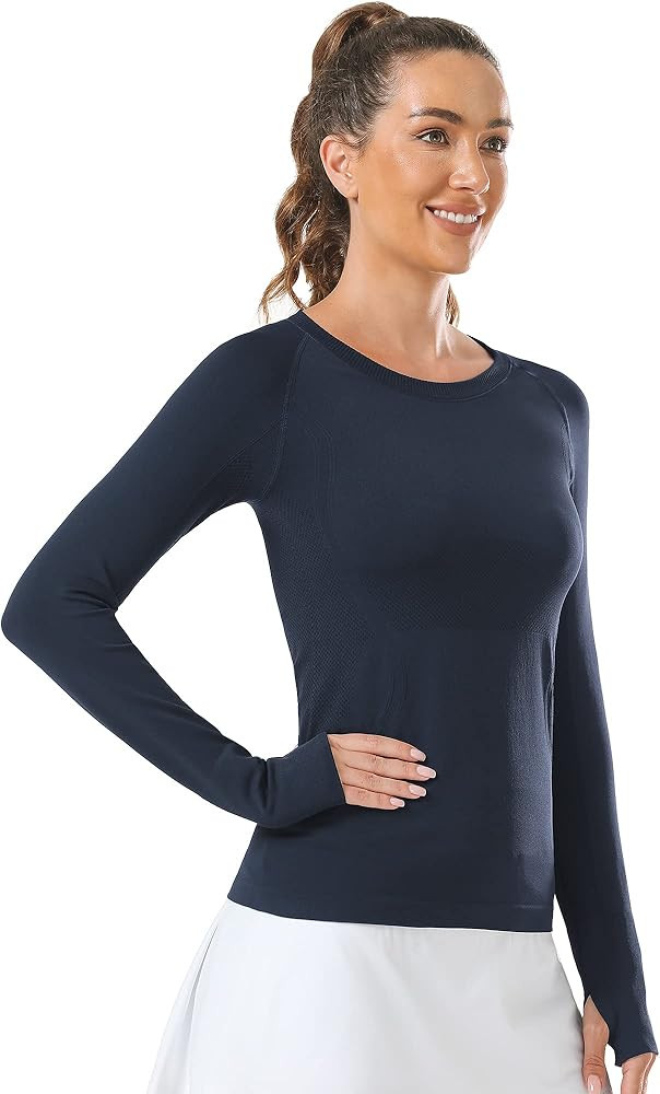 Stelle Womens Seamless Workout Top Yoga Athletic Shirt Sports Underscrub | Amazon (US)