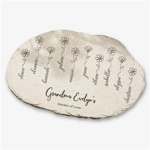 Garden Of Love Personalized Round Garden Stone - 7x12 | Things Remembered