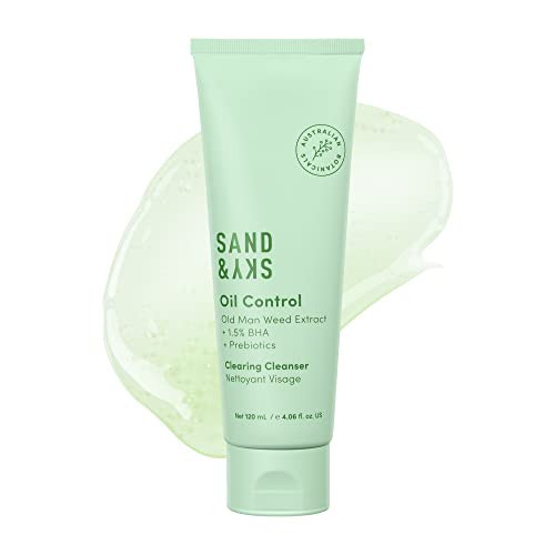 Sand & Sky Face Wash Acne Face Wash with Salicylic Acid - Oil Control Clearing Cleanser for Oily Skin, pH-Balanced Facial Cleanser with Prebiotics, Reduces Redness & Blemishes, Australian Skincare 4oz | Amazon (US)