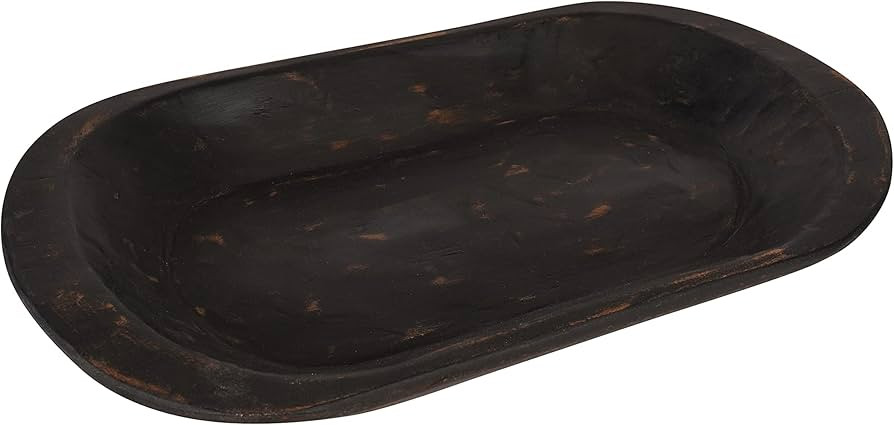 Amazon.com: Rustic Wooden Dough Bowl-Batea-Black : Home & Kitchen | Amazon (US)