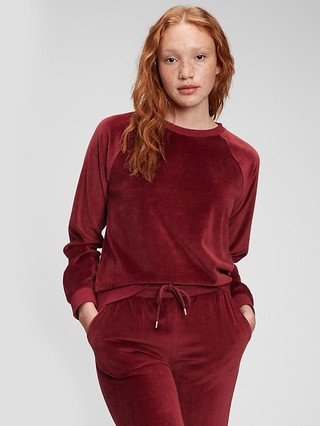 Velour Crewneck Sweatshirt | Gap (US)