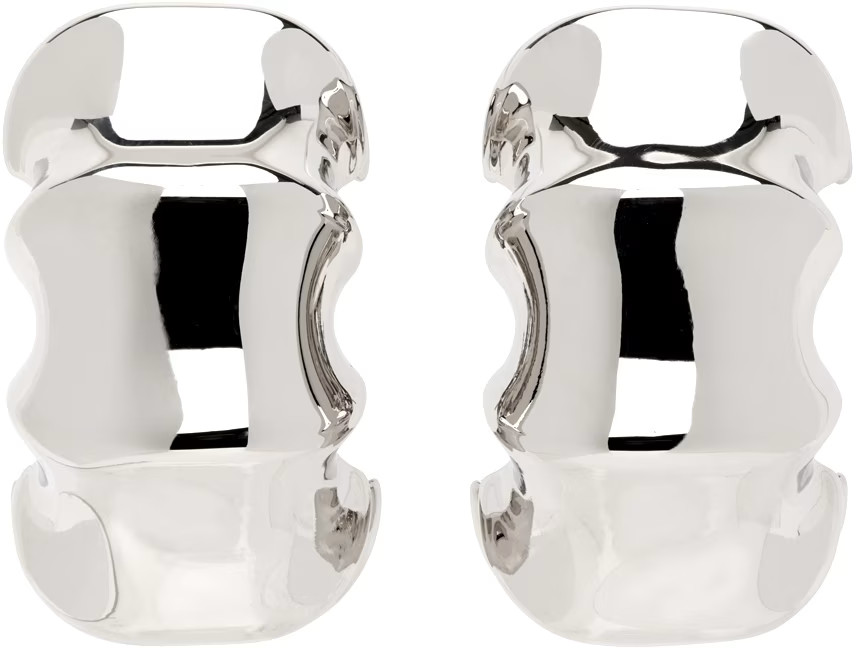 Silver 'The Medium Julius Loop' Earrings | SSENSE