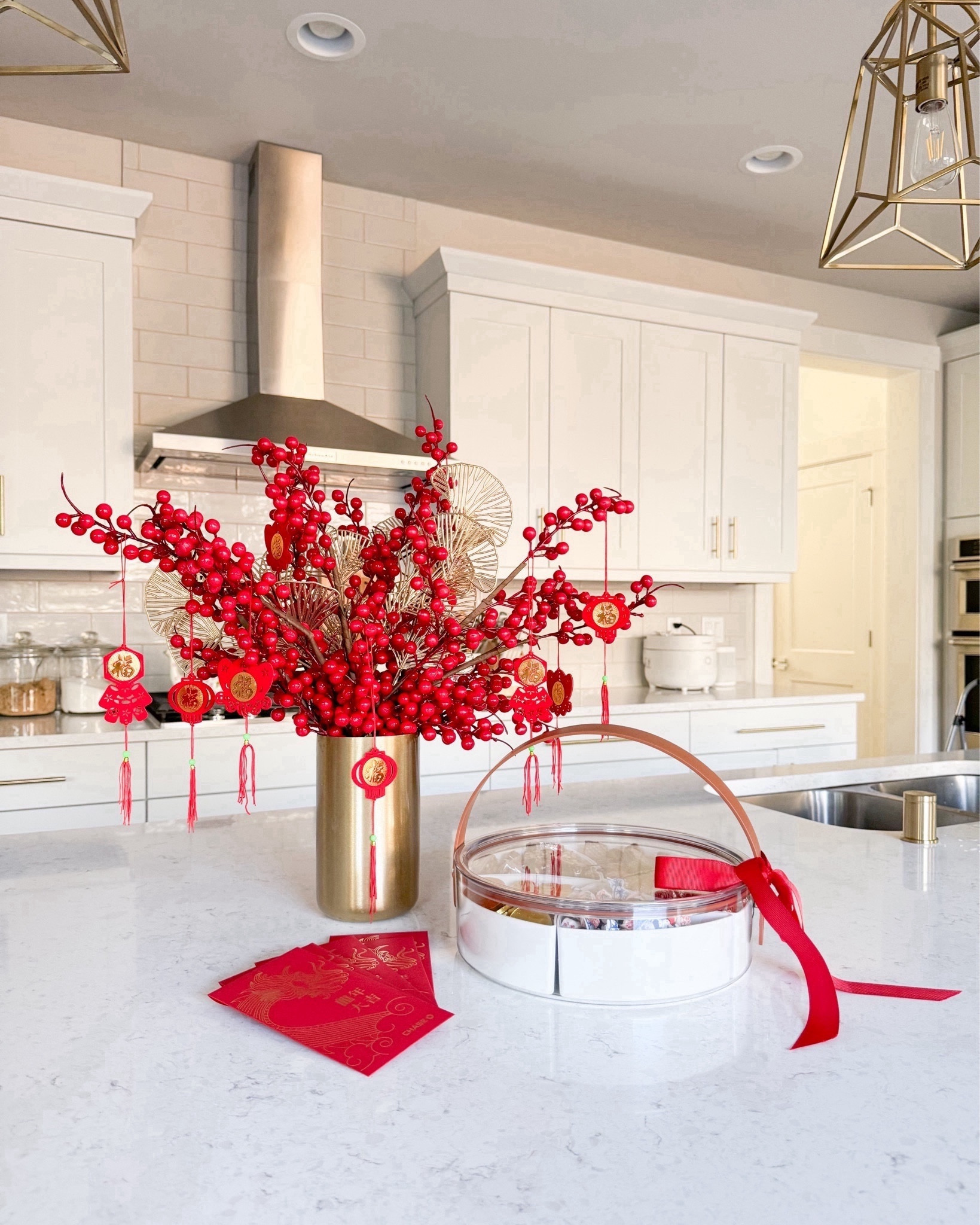 Lunar New Year Snack Tray and Vase! Snacks, chocolates, wafers, vase, artificial plants, hanging pendants 

#LTKVideo #LTKhome #LTKMostLoved