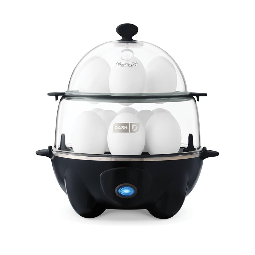 DASH Deluxe Rapid Egg Cooker for Hard Boiled, Poached, Scrambled Eggs, Omelets, Steamed Vegetable... | Amazon (US)